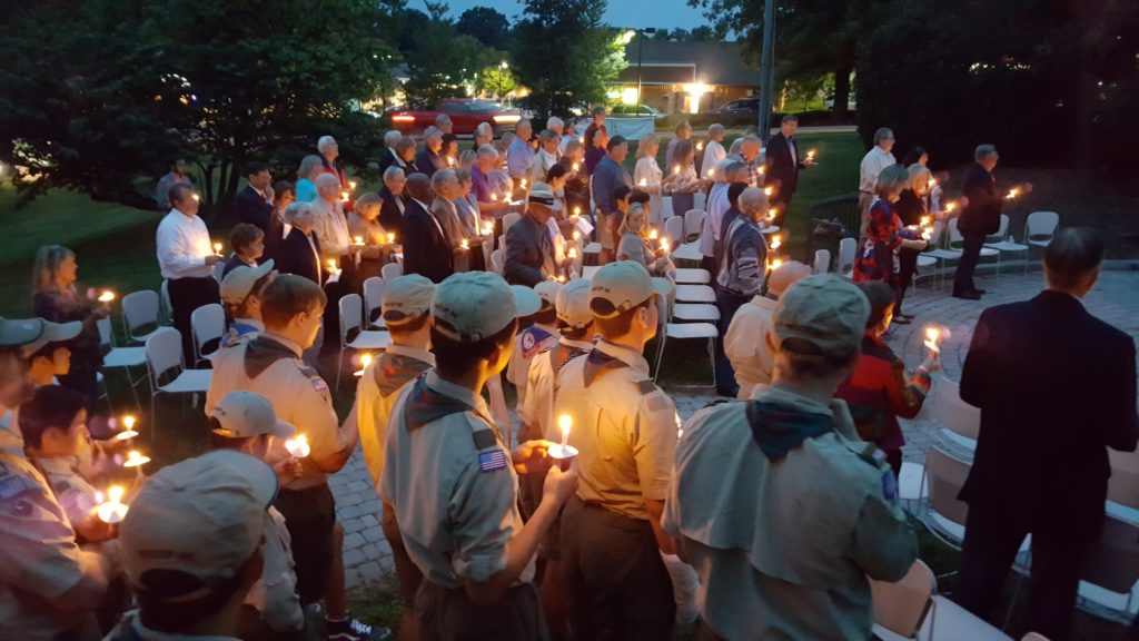 9/11 candlelight vigil, Great Falls Freedom Memorial, Great Falls, Virginia